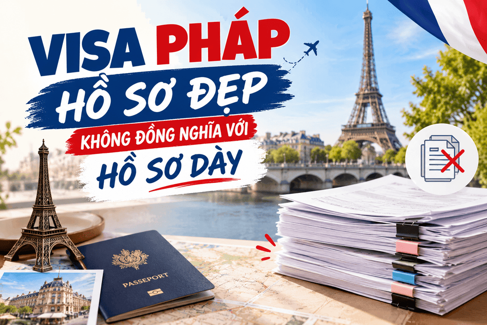 VISA PHÁP – HỒ SƠ ĐẸP KHÔNG ĐỒNG NGHĨA VỚI HỒ SƠ DÀY